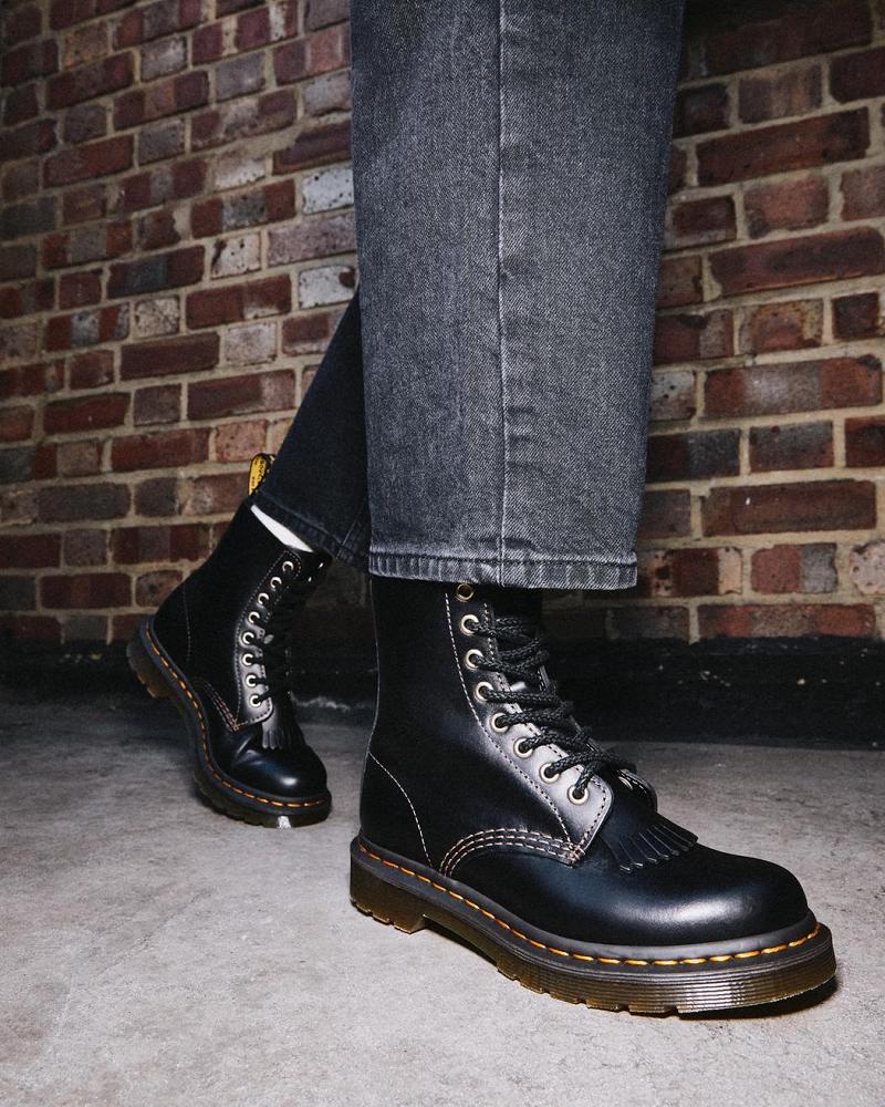 Black Women's Dr Martens 1460 Pascal Abruzzo Leather Ankle Boots | CA 14NWY